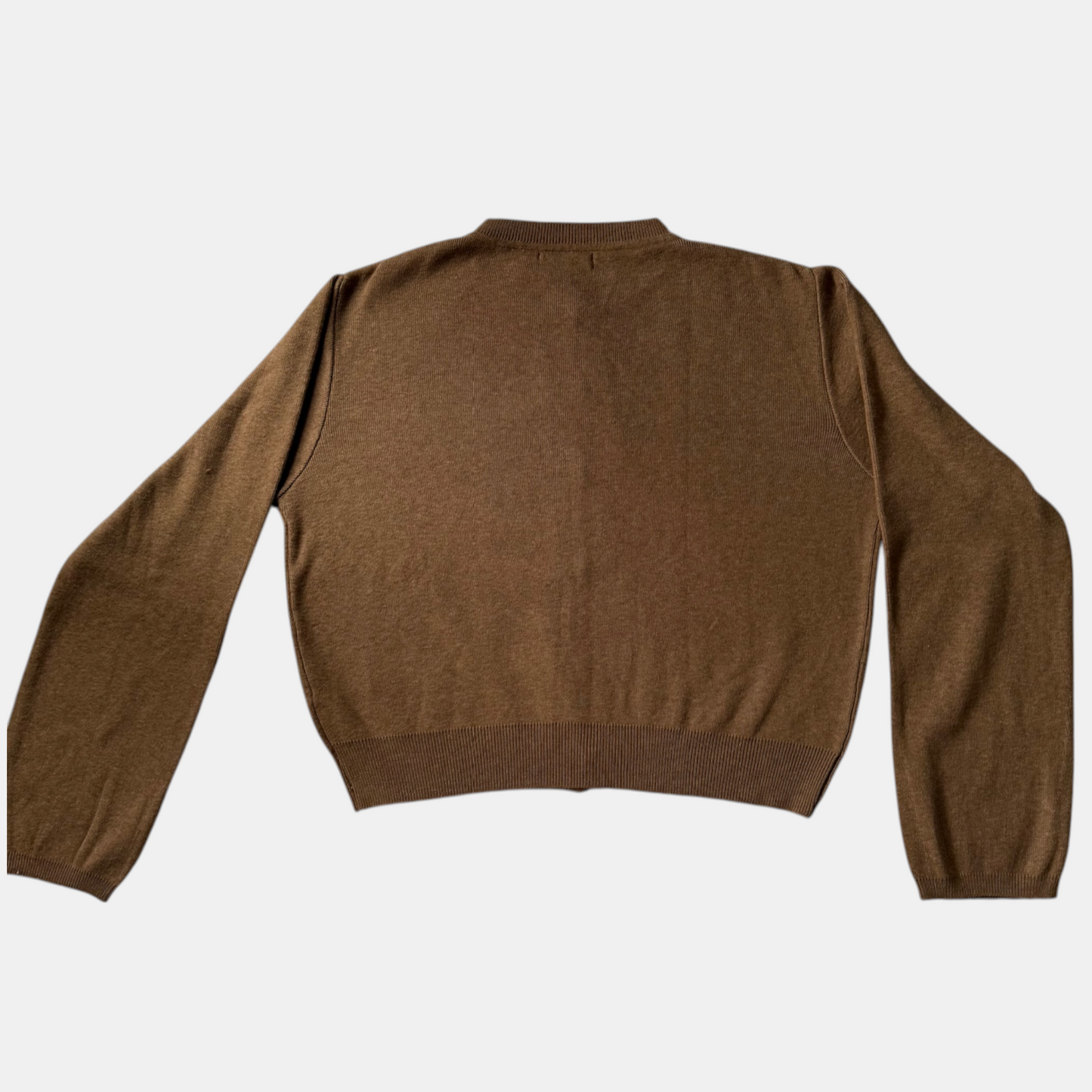 Brown sweater on a white background